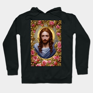 Jesus in Roses Hoodie